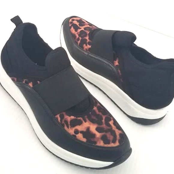 anne klein leopard sneakers